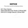 Kugel Front Wheel Bearing And Hub Assembly Pair For Dakota Dodge Mitsubishi Raider Ram K70-100300